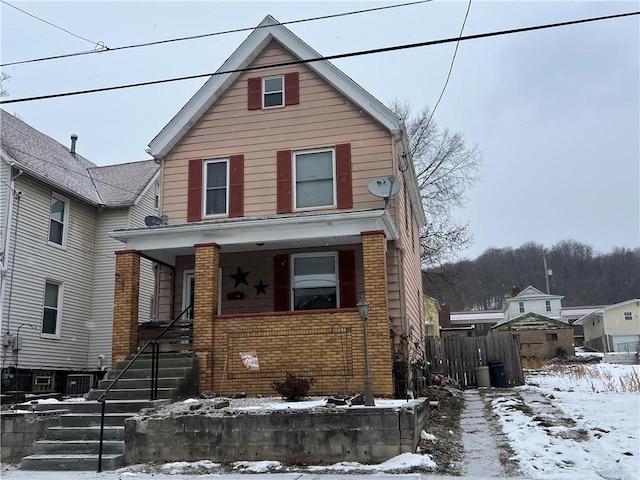 front facade with covered porch