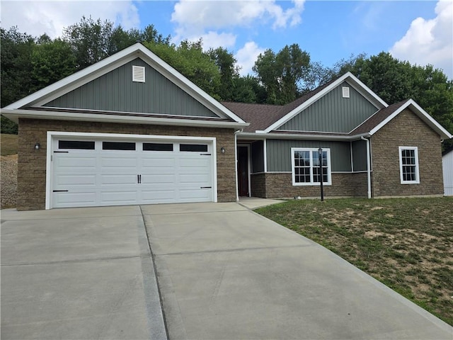 craftsman-style home with a garage