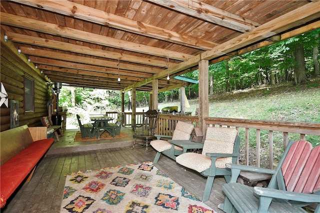 view of wooden terrace