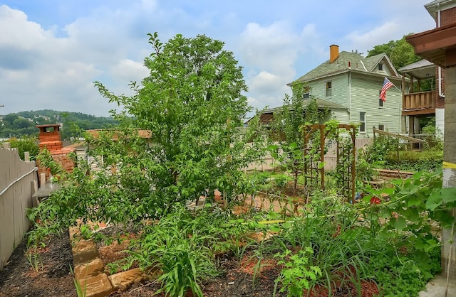 view of yard featuring a balcony