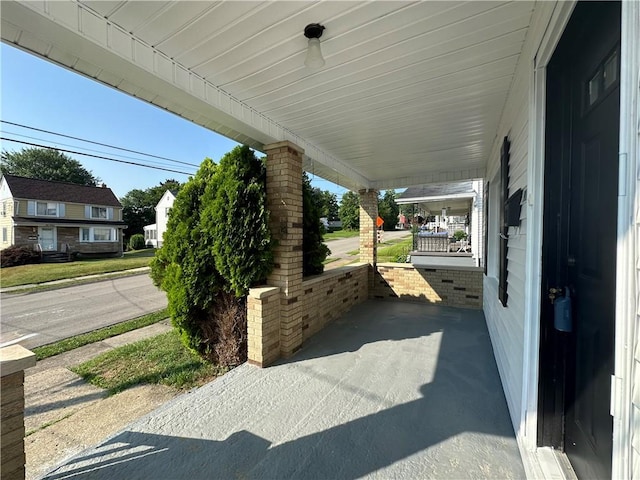 view of patio featuring covered porch