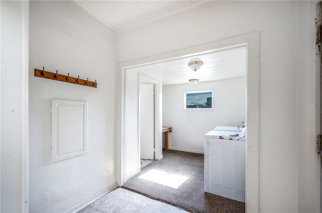 interior space with tile patterned floors