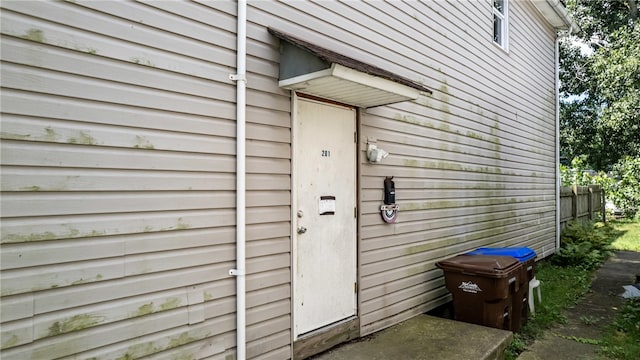 view of doorway to property