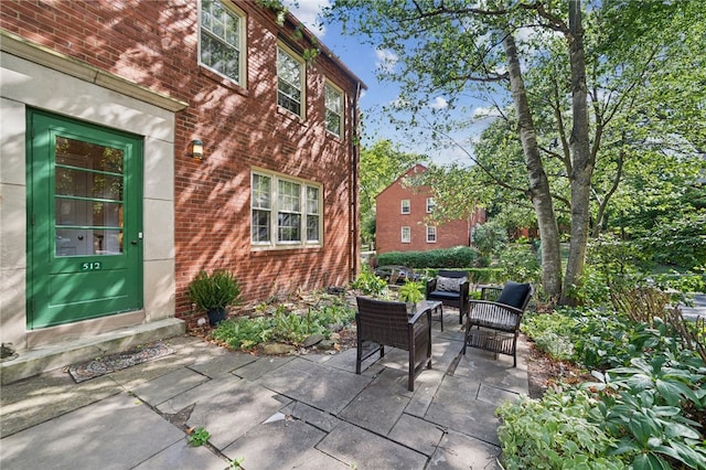 view of patio / terrace featuring an outdoor living space