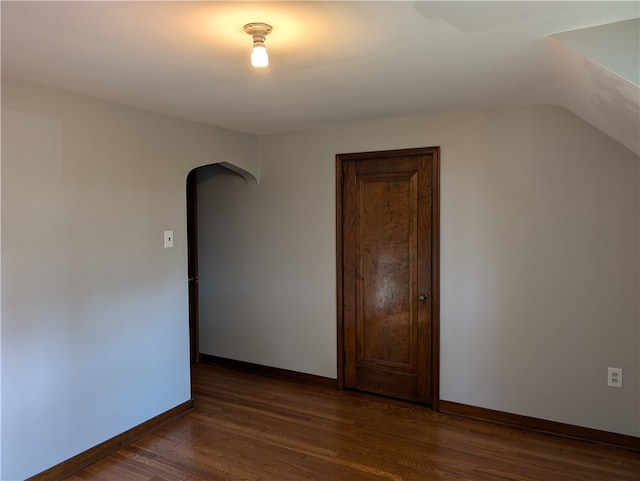 interior space featuring dark wood-type flooring