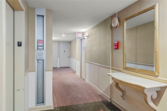 112 Washington Pl Unit 7E, Downtown Pgh, PA 15219 - hall featuring carpet floors and elevator