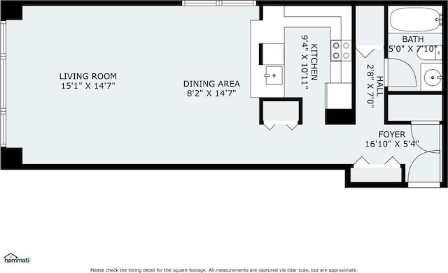 112 Washington Pl Unit 7E, Downtown Pgh, PA 15219 - home floor plan