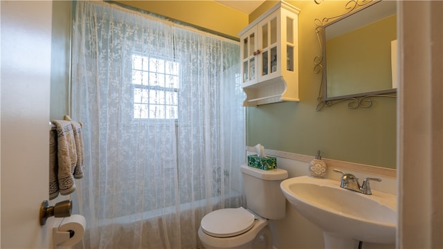 bathroom with toilet and sink