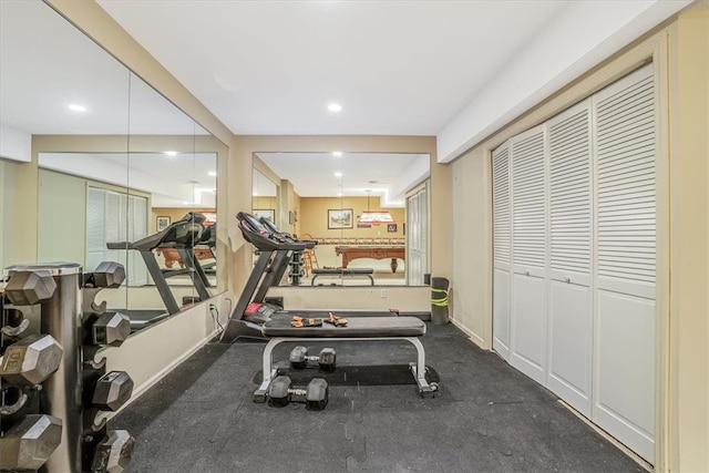 view of exercise room