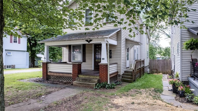 bungalow-style home featuring a porch