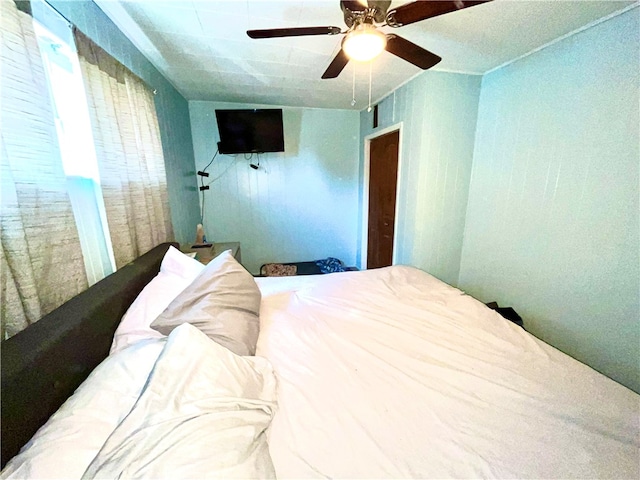 bedroom with ceiling fan