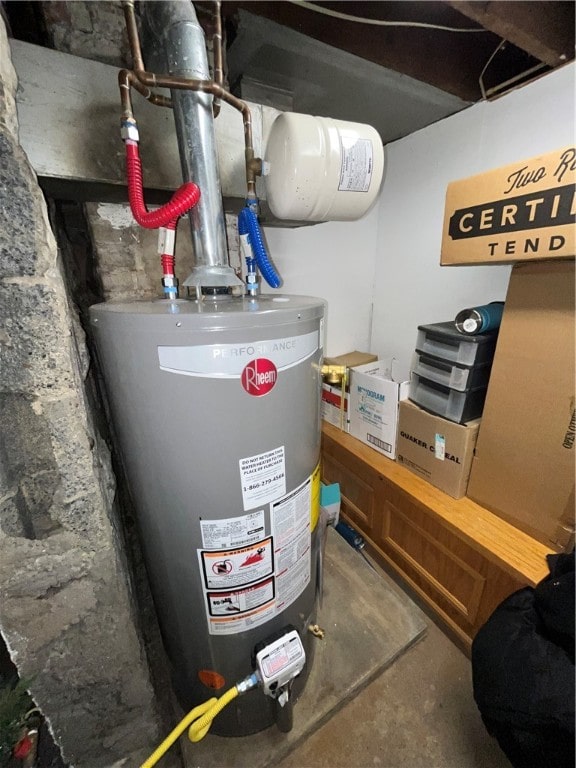 utilities featuring gas water heater