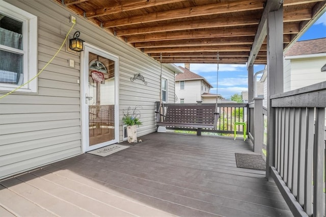 view of wooden deck