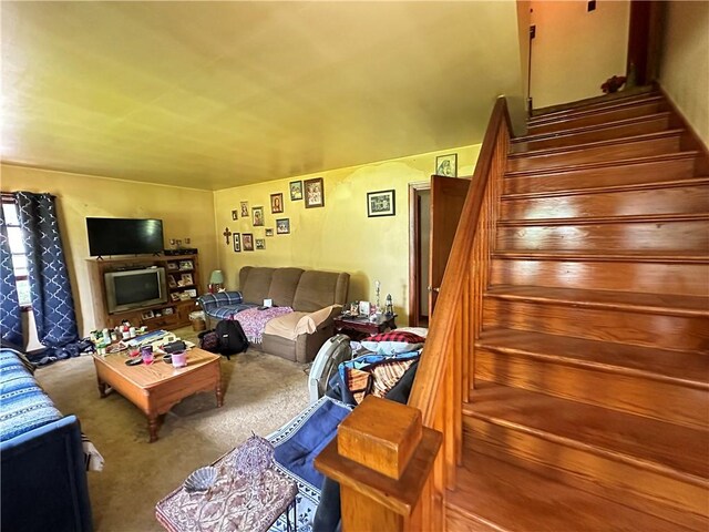 view of carpeted living room