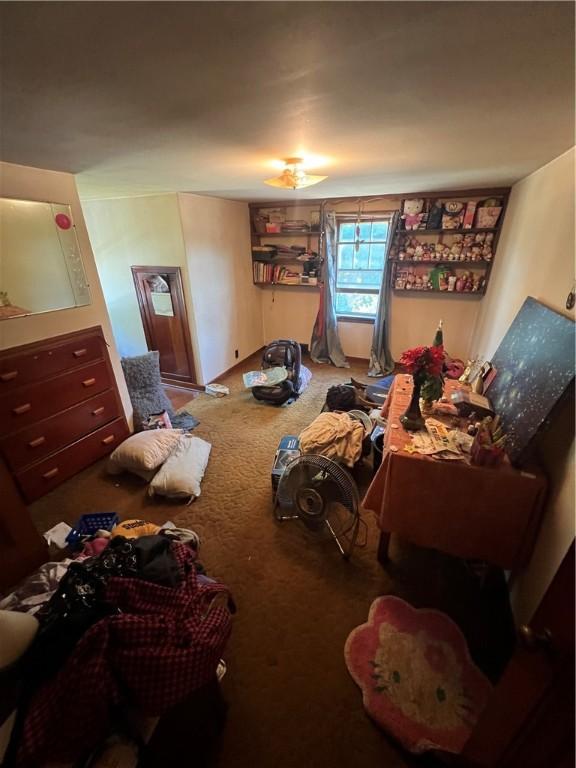 bedroom with carpet floors