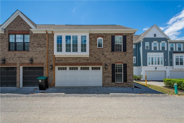 view of property with a garage