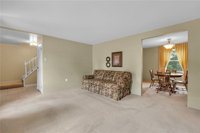 view of carpeted living room