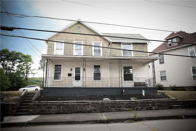 view of front of property with a porch