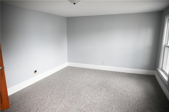 spare room with carpet floors