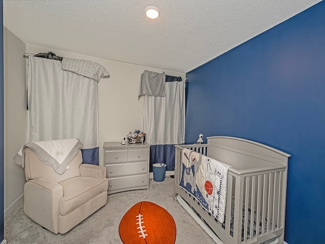 bedroom with a textured ceiling