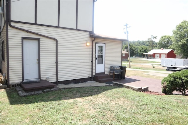 213 2nd St, Elco, PA 15434 - rear view of property with a yard and entry steps