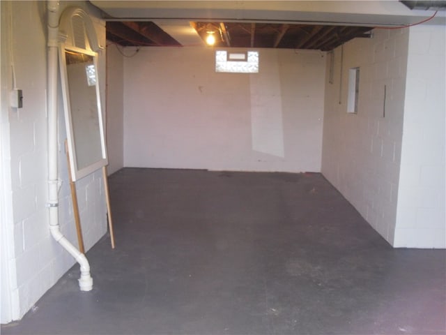 view of basement