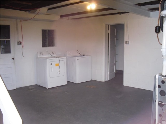 laundry room with washer and dryer