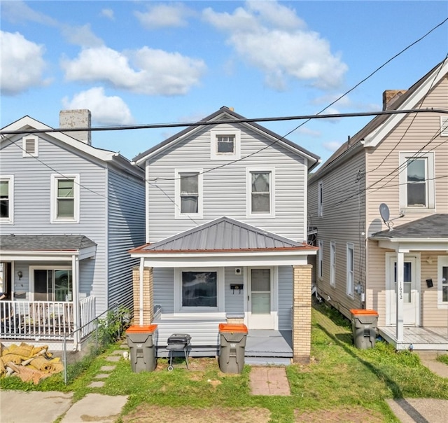 view of front of property with a porch