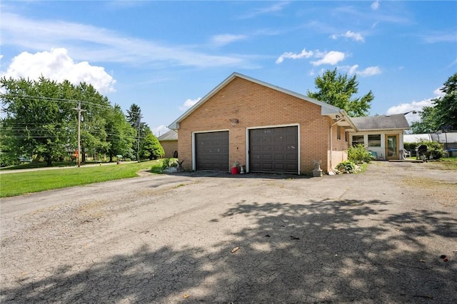 view of home's exterior featuring a garage