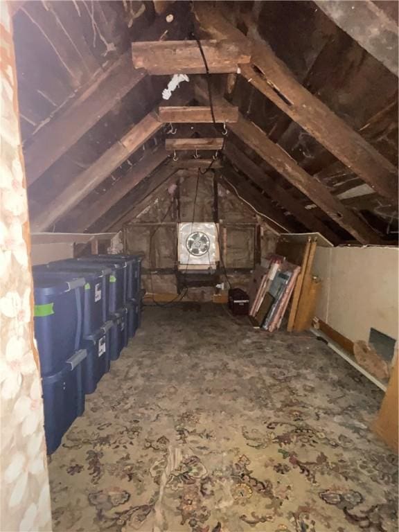view of attic
