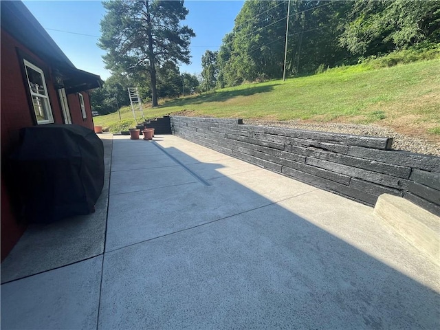 view of patio / terrace with a grill