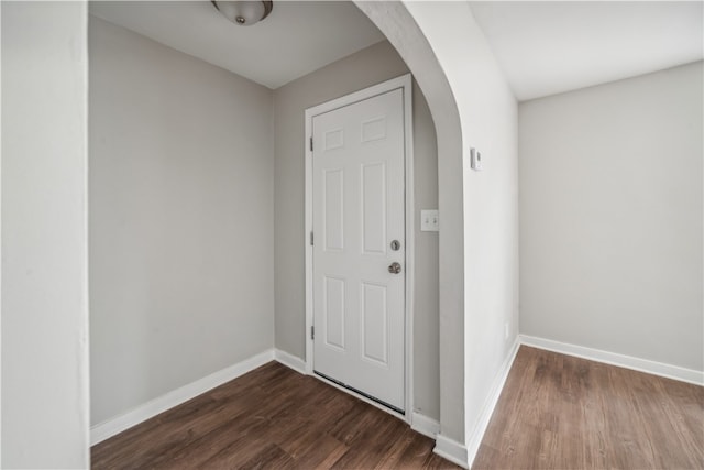 foyer entrance with wood-type flooring