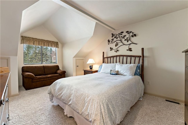 M1 Sunridge Rd, Seven Springs Resort, PA 15622 - carpeted bedroom with lofted ceiling