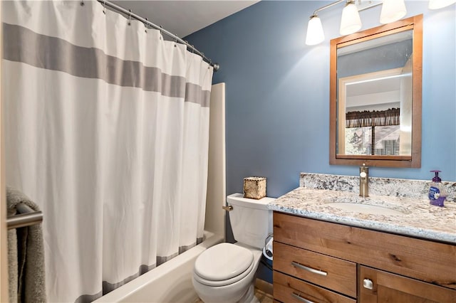 M1 Sunridge Rd, Seven Springs Resort, PA 15622 - bathroom featuring vanity, toilet, and shower / bathtub combination with curtain