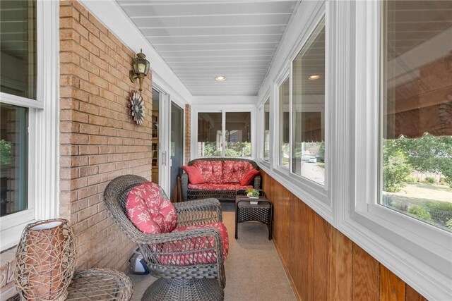 view of sunroom