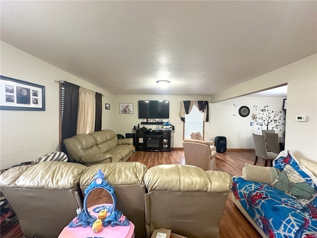 living room featuring hardwood / wood-style flooring