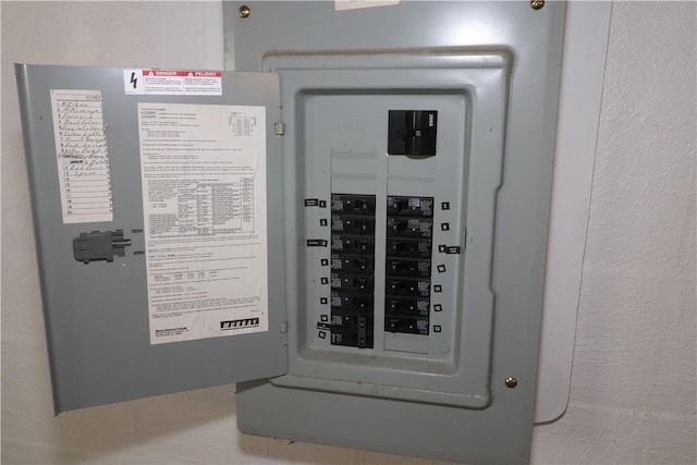 utility room with electric panel