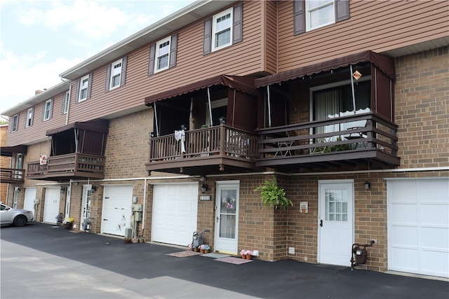 view of building exterior featuring a garage