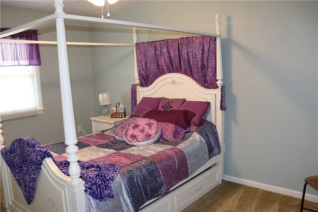 view of carpeted bedroom