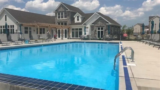 view of pool with a patio