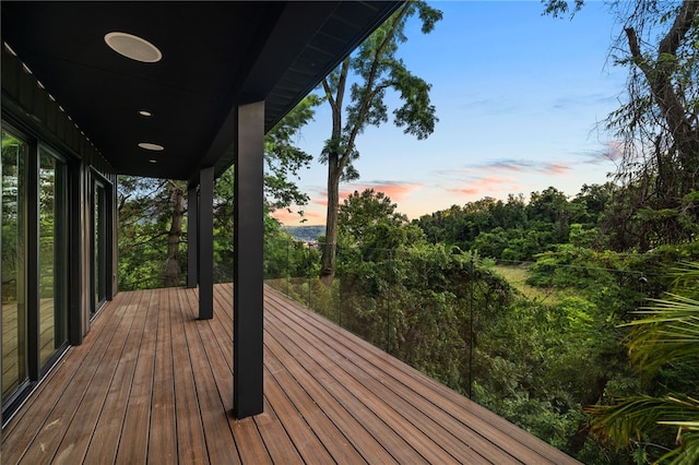 view of deck at dusk