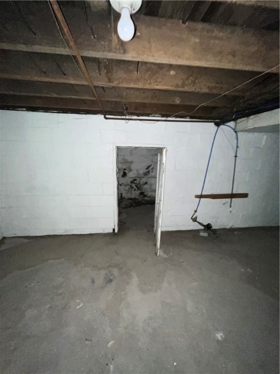 view of basement