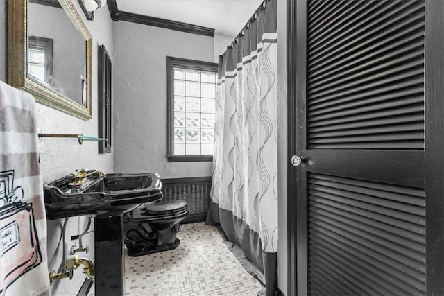 17 Wilmont Ave E, Washington Boro, PA 15301 - bathroom featuring toilet and a textured wall