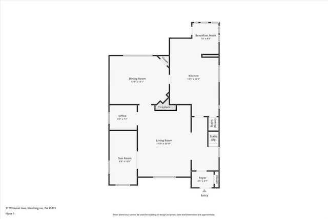 17 Wilmont Ave E, Washington Boro, PA 15301 - property floor plan