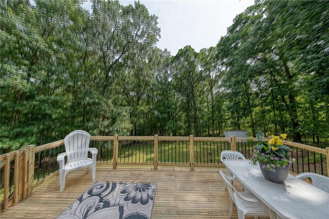 view of wooden deck