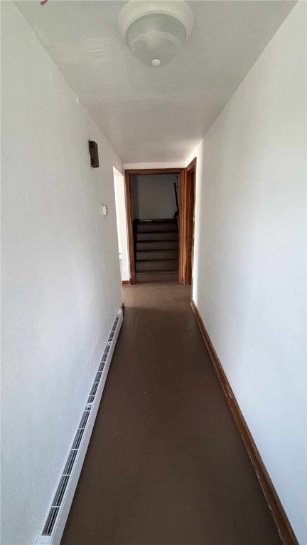 hallway with baseboard heating