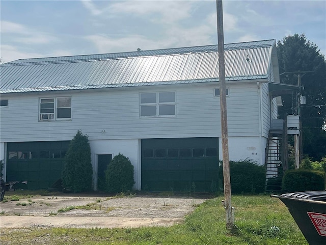 view of home's exterior featuring a garage