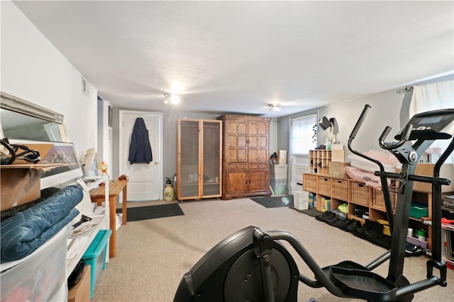 office with dark wood-type flooring