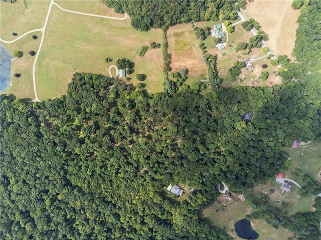 bird's eye view featuring a rural view