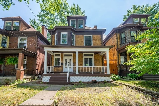 view of front of house with covered porch